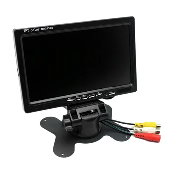 12V-24V 7 colių TFT LCD Spalvotas HD Stebėti Automobilio VAIZDO Atvirkštinio Galinio vaizdo Atsargine Kamera