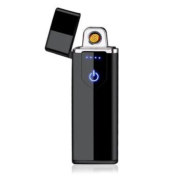 Elektrinis Metalo Žiebtuvėliai Vėjo Dual Plazmos Lanku Įkraunamas USB Žiebtuvėlis Vienkartiniai Rūkymas Cigarečių Degiklio Vyrų Dalykėlių