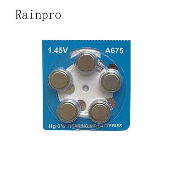 Rainpro 5VNT/DAUG A675 PR44 13TN Cinko-Oro baterijos BTE didelės galios ausies atgal klausos 1.45 V