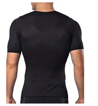 Classix Vyrų Kūno Glass Toning T-Shirt Liekninamasis Kūno Shaper Korekcinių Laikysena Pilvo Kontroliuoti Suspaudimo Vyras Modeliavimas, Apatinio Trikotažo Korsetas