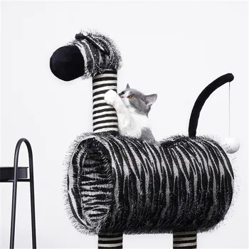 Zebra Formos Katė Medžio Pet Namas Laipiojimo Baldai Stovas Universali Keturis Sezonus Grabus Valdybos Katės Vyriais Žaislas Rėmelį