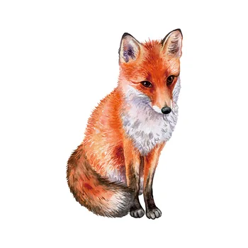 Ranka pieštas Red Fox Siena Lipdukas Sienų Apdailai Kambarį Dekoro Kūrybos Gyvūnų Tapetai, Meno, Lipdukai, lipnios Etiketės