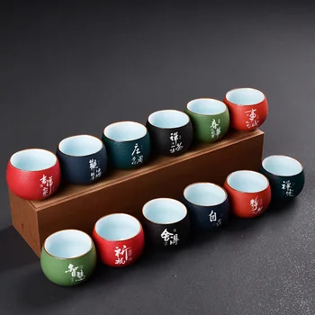 CHANSHOVA 90ml Asmenybės Kinijos retro stiliaus Keramikos teacup kavos puodelio Paprastumo Arbatos rinkinys Kinijos Porceliano H553
