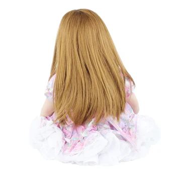 60cm Minkšto Silikono Lėlės Reborn Žaislai Mergina ilgais Plaukais Princesė Bamblys Bebies uzpost Lėlės Vaikas Mados Gimtadienio Dovana