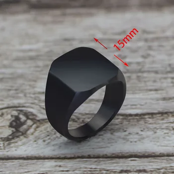2020 Mados Paprastas Stilius Juodas Kvadratas Žiedas Klasikinis Sužadėtuvių Žiedą Vestuvių Papuošalai