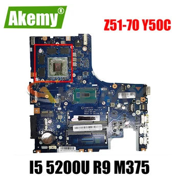 Akemy AIWZ0/Z1 LA-C282P Plokštė Lenovo Z51-70 Y50C XIAOXIN V4000 Nešiojamojo kompiuterio pagrindinė Plokštė CPU I5 5200U R9 M375 Darbo