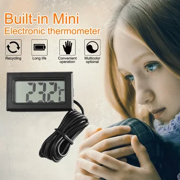 Mini Skaitmeninis LCD Patalpų Patogus Temperatūros Jutiklis Drėgmės Matuoklis Termometras su Drėgmėmačiu Gabaritas -50~110 Laipsniu