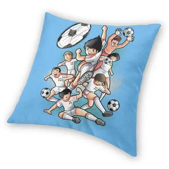 Klasikinis Anime Captain Tsubasa Pagalvėlė Padengti Sofa Namų Dekoro Japonijoje Manga Futbolo Aikštėje Pagalvę Padengti 45x45