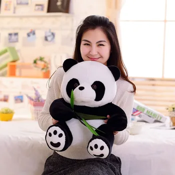 9-20cm Mielas Panda Pliušinis Įdaryti Žaislas Apkabinti Bambuko Turėti Pagalvę Animacinių filmų Gyvūnų, Kabamųjų Gimtadienio, Kalėdų Kūdikis Juokinga Lėlės Vaikams Dovanų
