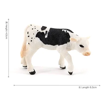 Ūkio naminių Paukščių Mielas Modeliavimas Mini Pienas, Karvės Galvijų Bulių Blauzdos Pvc Plastiko Gyvūnų Modelio Žaislinių figūrėlių, Dekoro Dovana Vaikams