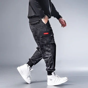 Didelis Dydis 7XL Hip-Hop Streetwear Krovinių Ziajać Vyrų Negabaritinių Kelnes Sweatpants Vyrų Jogger Atsitiktinis Mados Kelnės Plius Szie