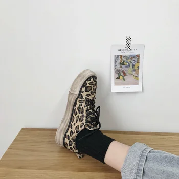 Naujas Moterų Drobė Sportbačiai Moteris Leopardas Spausdinti Mens Atsitiktinis Batai Skate Vežti Sneaker Iš Batų Dizaineris Tenso Feminino