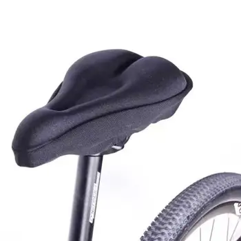 Juoda dviračių sėdynės padengti Gelio padas Storas, minkštas kvėpuojantis automobilių balno Kalnų dviračių Silikono sporto pagalvėlė neslidžia