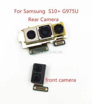 1pcs Atgal, didelis Pagrindinis Galinio vaizdo Kamera priekinė kamera Modulis Flex Kabelis Samsung Galaxy S10 Plius S10+ G975 G975F G975U Pakeisti Dalį