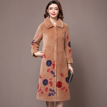 WYWAN 2020 m. Moteris Kailio viršutiniai drabužiai žiemos drabužių mados šiltas vilnonis mišiniai moterų elegantiškas Dvigubo Breasted vilnoniai paltai moterims