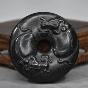 Hongshan kultūros Kinijos surinkimo Meteoritas geležis, akmuo, Tibeto Galvijų statula gamtos Magnetas akmens 7CM