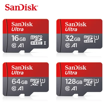 Originalios SanDisk Atminties kortelės 128GB 64GB 32GB 16GB 98MB/s Ultra A1 microSDXC UHS-I Class10 
