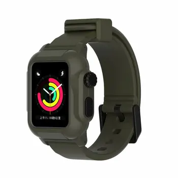 Atsparus vandeniui Atveju Diržu, Apple Watch Band Serijos 6 5 4 3 SE iWatch 42MM 40MM 44MM Plaukimo Banglente Silikoninė Apyrankė +Rėmelį