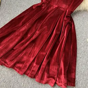 Elegantiška Vintage Gotikos Spageti Dirželis Suknelė Moterims 2021 M. Rudenį Pagrindinio Trumpas Šalis Suknelės Plonas Aukštos Juosmens Mini Suknelė Moteris