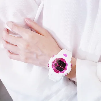 Elektroninių Naujoji G Stiliaus Šoko Skaitmeninis Žiūrėti Moterų Sporto Laikrodžiai atsparus Vandeniui atsparus smūgiams Moterų Laikrodis LED Panele Spalvingas Laikrodis