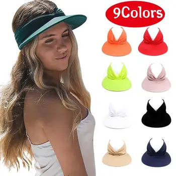 2021 Naujas Vasaros Skrybėlę Moterų, Mergaičių Teniso Kepurės Snapeliu nuo Saulės Skrybėlę Anti-ultravioletinių Elastingos Tuščiavidurės Top Hat Veikia Paplūdimio Kepurės