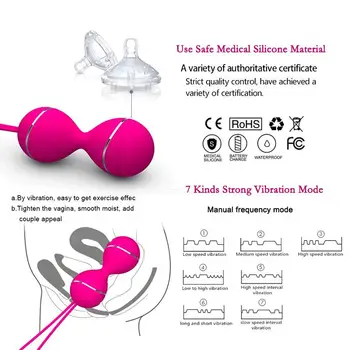 Kegel vaginos kamuoliukų vibratorius pradedantiesiems nuotolinio valdymo geiša kamuolius 7speeds naudotis tightenling makšties kamuolys moterų sekso žaislas