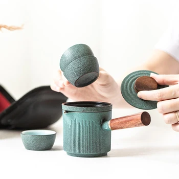 TANGPIN keramikos arbatinukas su 3 arbatos puodelius arbatos rinkiniai kinų kungfu kelionės arbatos rinkinys drinkware