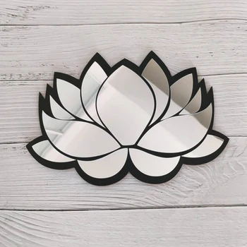 3D Lotus Dekoratyvinės Sienų Veidrodis Prabangus Gėlių Akrilo Veidrodžiai Namų Sienų Dekoras Miegamasis, Gyvenamasis Kambarys Dekoro Namų Puošybai