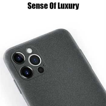 Ultra-Plonas Smiltainio Matinis Atveju iPhone 12 Pro 11 Pro XS Max XR X Mini 6 6S 7 8 Plus SE 2020 Plonas Minkštas atsparus smūgiams Šveitimas Dangtis