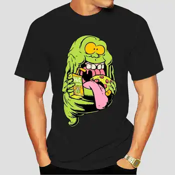 Anime Graphic T Shirts Ghostbusters Marškinėliai Slimer Premium Grafinis Marškinėliai Sl Mens Mados Medvilnės, trumpomis Rankovėmis, o ant Kaklo Viršūnes Marškinėliai