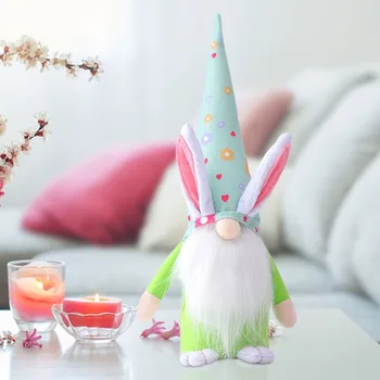 3 Vnt Easter Bunny Gnome Gėlių Morkų Beveidis Pliušinis Lėlės Namuose Šalis Žaislas Velykų Dieną Namų Apdailos, Dovanos, Vaikams, Suaugusiems
