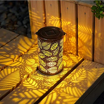 Tuščiaviduriai, Lapai Projekcija Kabo Lempa Apdailos LED Saulės Žibintas Žibintai Lauko Sodo Vandeniui Meno, Šviesos, Kieme Keliu