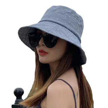 Naujas Korėjos Versija Laukinių Žvejys Skrybėlę Moterų Baseino Skrybėlę Apsauga Nuo Saulės, Pavasario, Vasaros Simbolių Spausdinimo Panama Kibiro Kepurę