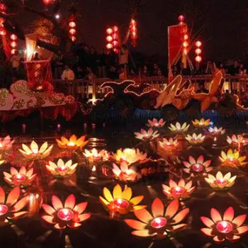 LED, Norintys Šviesos Lotus Vandens Latern Lempos Gėlių Baseinas Šviesos Spalvinga Vandens Latern Žvakė, Lempa Vestuves Festivalis Dekoras
