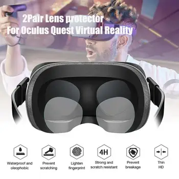 2 Poros Objektyvas HD Protector Aišku, Filmas VR Oculus Quest/S Rift Virtualios Realybės Akinių Anti-įbrėžimams atsparus Vandeniui
