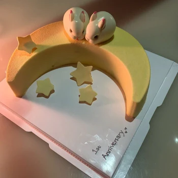 Mėnulis Mousse Cake Pelėsių Pyragas Apdaila Įrankiai Putėsiai Silikono Torto Formą Kepimo Įrankiai, Virtuvės Reikmenys Dropshipping