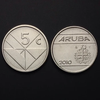 Aruba 5 centai 2010 m. Realių Unc Originali Originalus Monetas, Monetų Kolekcija