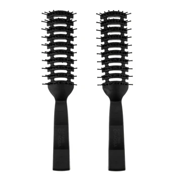 2x Hairbrush Kirpykla Teptuku Formavimo Šepetys Tunelio Šepetys Plaukų Stilius