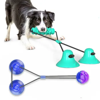 Šunų Kramtyti Siurbtukas Vilkikas Interaktyvus Žaislas Augintiniui Chewers Virvę Įspūdį Dantų Šepetėlį Molinis Bite Squeaky Žaislų, Kamuolys Dantys