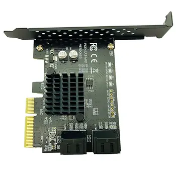 SATA PCI Express 4 Prievadai Išplėtimo Grafikos plokštė SATA 3.0 Controller PCI-E Raid Card PCI E, SATA3.0 Adapteris Keitiklis Kortelės