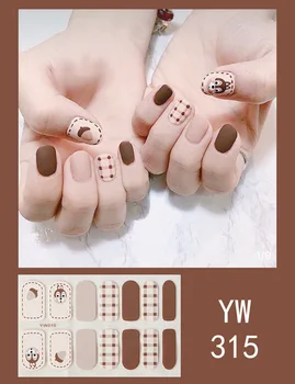 Korėjos nagų aplinkosaugos ¾enklelis, mielas modelius, vandeniui nagų lipdukai, DIY nail art