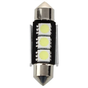 10X 36mm CANBUS Error Free 3 LED 5050 SMD 6418 C5W License Plate e Light Bulb