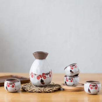 ANTOWALL Japonų Stiliaus Rankomis dažyti Kačių Sukurta Teacup Porceliano Kavos Puodelio Namų Tiesiai Taurės Keramikos Vandens Vyno Taurės