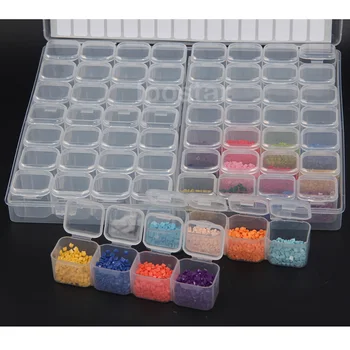 Diamond Dažymo Įrankiai 56 Ląstelių Plastiko talpinimo Įrankių Priedai Deimantiniai Tapybos, Siuvinėjimo Pardavimas