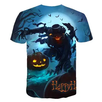 2020 m Happy Halloween Diena 3d Trumpas Rankovės Juokingi Marškinėliai Moliūgų Veido Marškinėliai Spausdinti Vyrų /Moterų Vasaros T Marškinėliai Topai Tee S -6xl