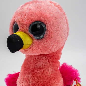 Naujas Ty Kepuraitė didelėmis Akimis, Žirnių Gyvūnų Mielas Pink Flamingo Minkštas Pliušinis Įdaryti Žaislas, Lėlė Vaikas Kolekciją Gimtadienio, Kalėdų Dovana 15CM