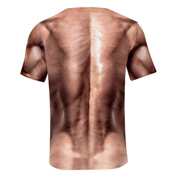 2021 naujas Juokingi 3D Raumenų Marškinėliai Vyrams Vasaros trumpomis Rankovėmis Fitneso Tee Kietas Streetwear 3D Spausdinimo Netikrą Raumenų T-shirt 3D Pilvo