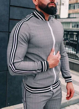 Nova calças esportivas masculinas + užtrauktukas jaqueta fitneso terno basculante atsitiktinis streetwear moda roupas masculinas 2021