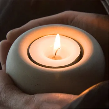 Raundas Silikono Formos Betono Žvakidė Formavimo Cemento Žvakių Laikiklis Sultingi Augalų Puodą Liejimo Formos Namų Dekoravimo Priemonė