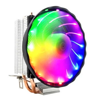 3 Pin RGB LED Ventiliatorius CPU Aušintuvo Radiatoriaus Heatsink Silent 4 Vario Šilumos Vamzdis PC Gamer 12V Intel LGA 1150/1151/1155/1156/1366 AMD